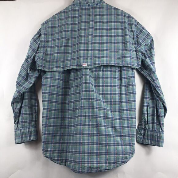 Vineyard Vines Harbor Multi Plaid Check Vented Fishing Hiking Shirt Mens Medium - Picture 5 of 5